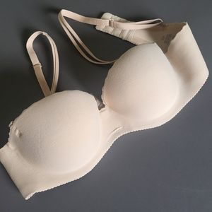 Victoria's Secret Nude Strapless Push-up Bra 32A
